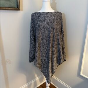 Lululemon Gray Heathered Blended Knit Handkerchief Hem Poncho Sweater - One Size